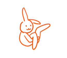 Gravure rabbit sticker #9767181