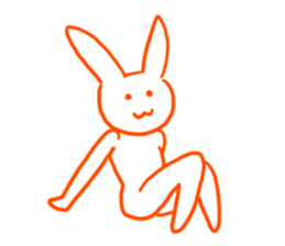 Gravure rabbit sticker #9767183