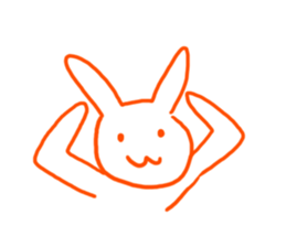 Gravure rabbit sticker #9767184