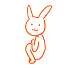 Gravure rabbit sticker #9767185