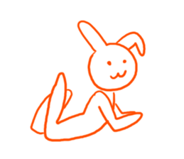 Gravure rabbit sticker #9767186