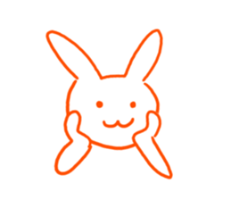 Gravure rabbit sticker #9767188