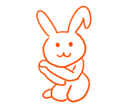 Gravure rabbit sticker #9767189
