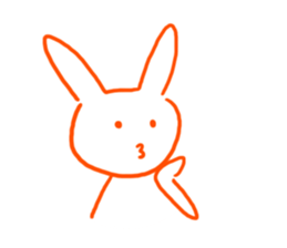 Gravure rabbit sticker #9767192