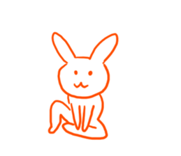 Gravure rabbit sticker #9767193