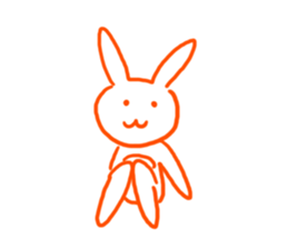 Gravure rabbit sticker #9767194