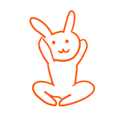 Gravure rabbit sticker #9767197