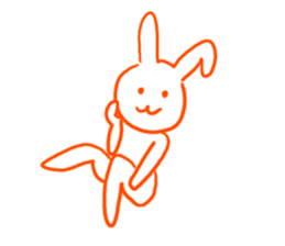 Gravure rabbit sticker #9767198
