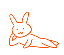 Gravure rabbit sticker #9767203