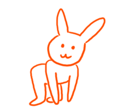 Gravure rabbit sticker #9767205