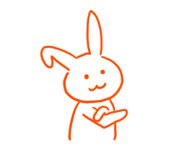 Gravure rabbit sticker #9767208