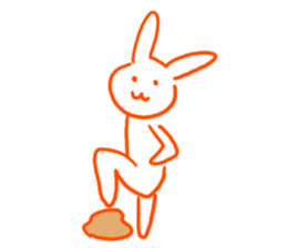 Gravure rabbit sticker #9767210