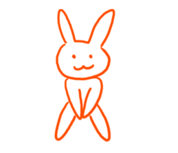 Gravure rabbit sticker #9767213