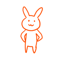 Gravure rabbit sticker #9767214