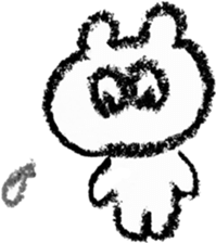 pretty crayon animal sticker #9768505