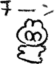 pretty crayon animal sticker #9768521