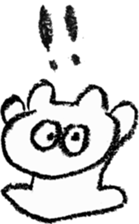 pretty crayon animal sticker #9768528