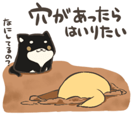 a lazy Shiba Inu & a black Shiba Inu sticker #9768581