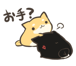 a lazy Shiba Inu & a black Shiba Inu sticker #9768603