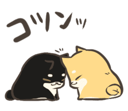 a lazy Shiba Inu & a black Shiba Inu sticker #9768608