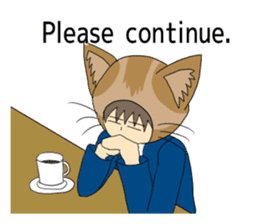 Cat salaryman2(English version) sticker #9768696