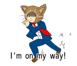 Cat salaryman2(English version) sticker #9768698