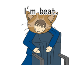 Cat salaryman2(English version) sticker #9768699