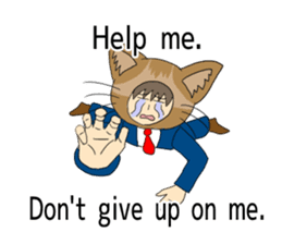 Cat salaryman2(English version) sticker #9768700