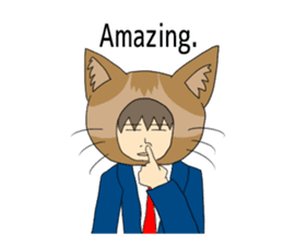 Cat salaryman2(English version) sticker #9768709