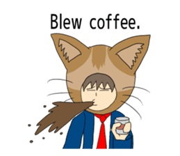 Cat salaryman2(English version) sticker #9768713