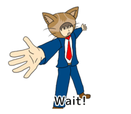 Cat salaryman2(English version) sticker #9768714