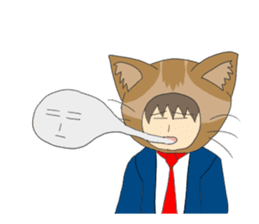 Cat salaryman2(English version) sticker #9768716