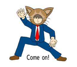 Cat salaryman2(English version) sticker #9768718