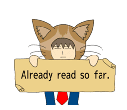 Cat salaryman2(English version) sticker #9768720