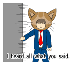 Cat salaryman2(English version) sticker #9768723
