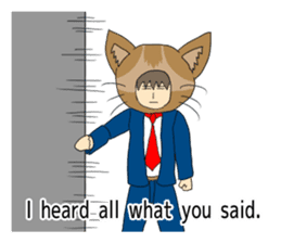 Cat salaryman2(English version) sticker #9768723