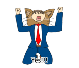 Cat salaryman2(English version) sticker #9768730