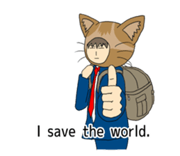 Cat salaryman2(English version) sticker #9768731