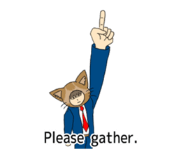 Cat salaryman2(English version) sticker #9768734