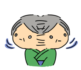 Grandmother and cat sticker #9769197