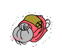 Grandmother and cat sticker #9769198