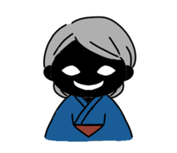 Grandmother and cat sticker #9769203