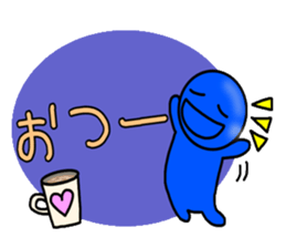 blueblue man"7"with sign sticker #9769542