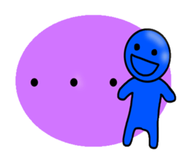 blueblue man"7"with sign sticker #9769552