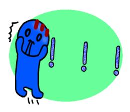 blueblue man"7"with sign sticker #9769553