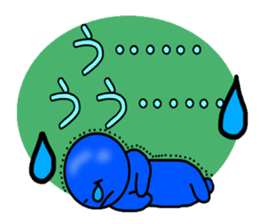 blueblue man"7"with sign sticker #9769565