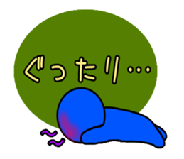 blueblue man"7"with sign sticker #9769566