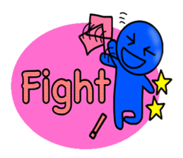 blueblue man"7"with sign sticker #9769570