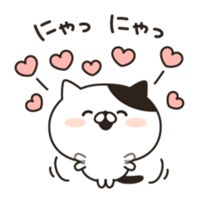 The bicolor cat are always smile sticker #9769819