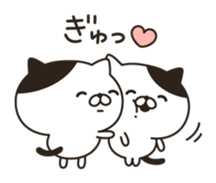 The bicolor cat are always smile sticker #9769845